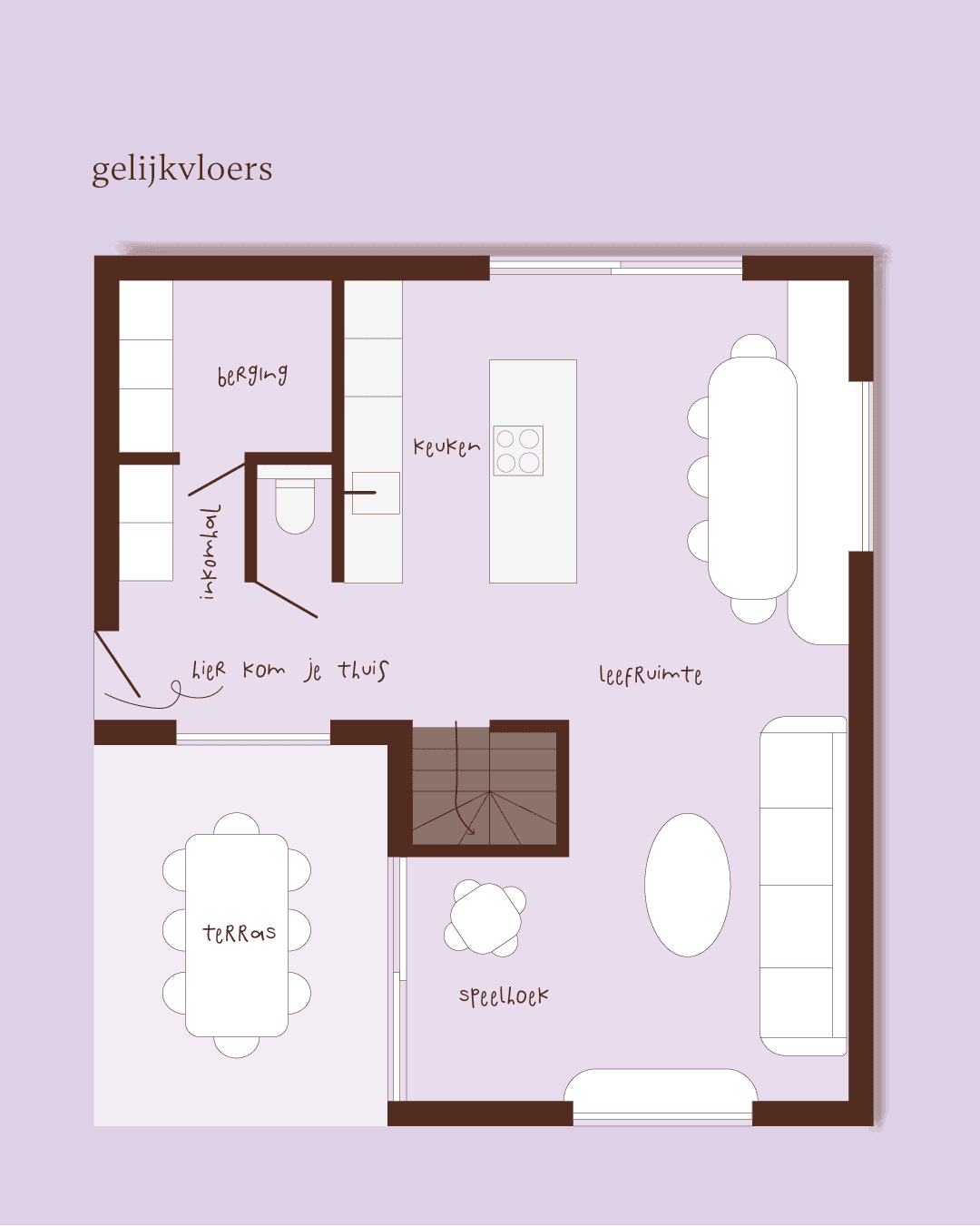 Plattegrond gelijkvloers Westende 52